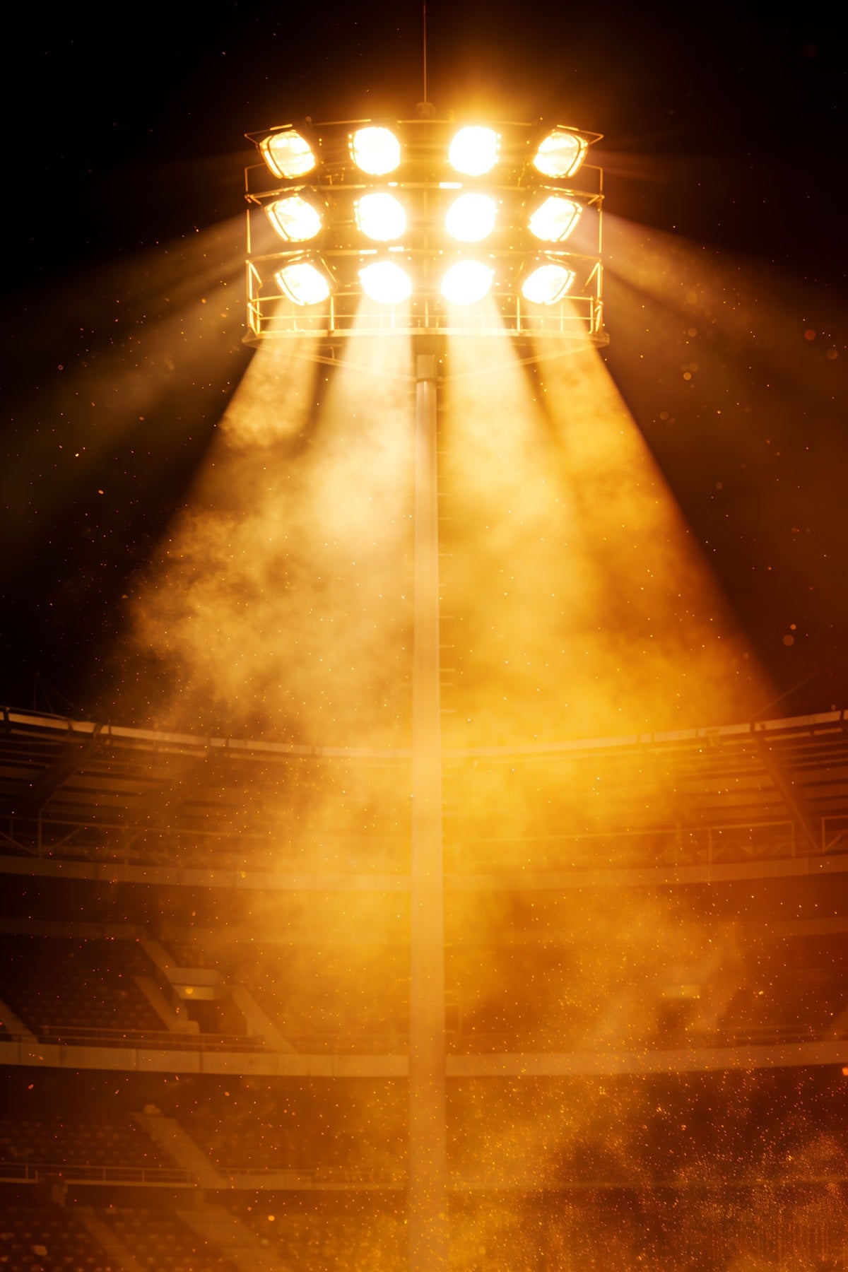 Fond Studio Photo Baseball Explosion Lumière Stade Dorée CSH61-181