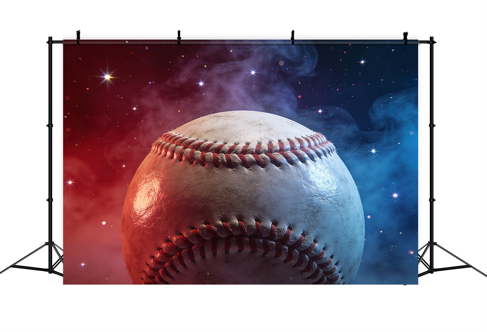 Toile de fond Sport Lueur Baseball Cosmique Rouge Bleu CSH61-188