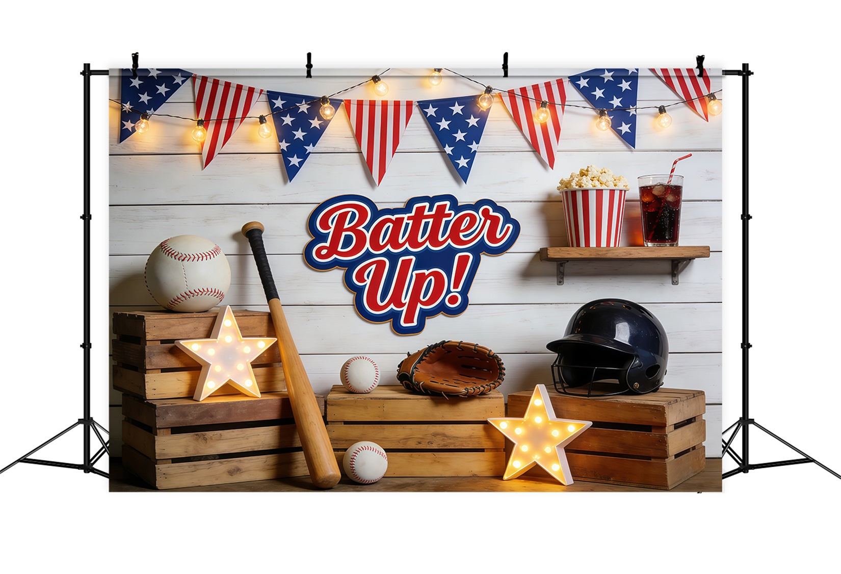Fond Photo Baseball Décor Abri Batter Up CSH61-191