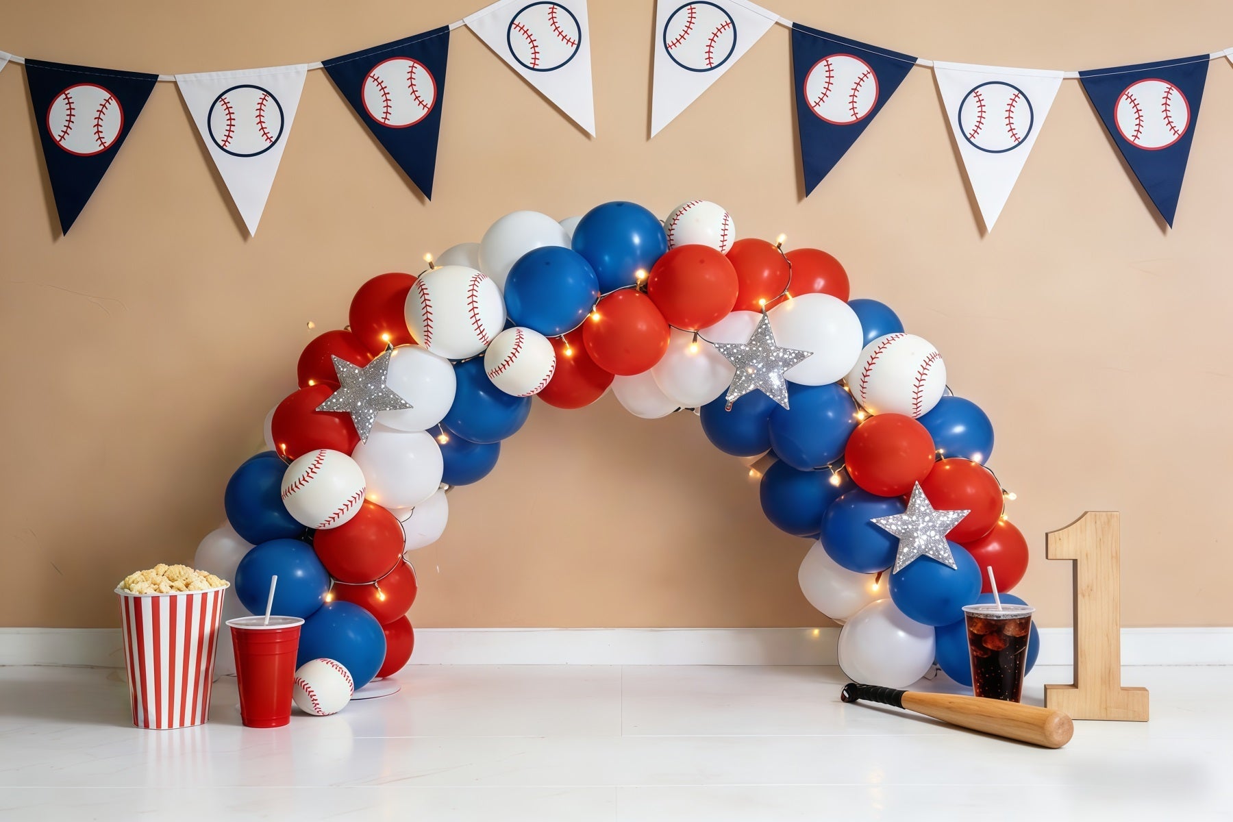 Fond Photo Sport Arche Ballons Premier Anniversaire CSH61-195