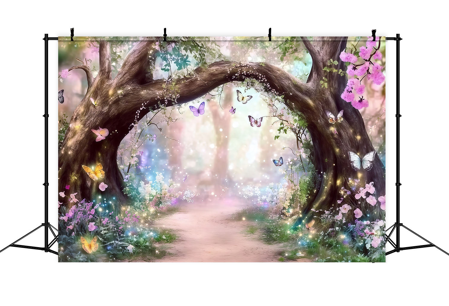 Fond Studio Forêt Fantastique Arche Fleurs Papillons Enchantée CSH61-212