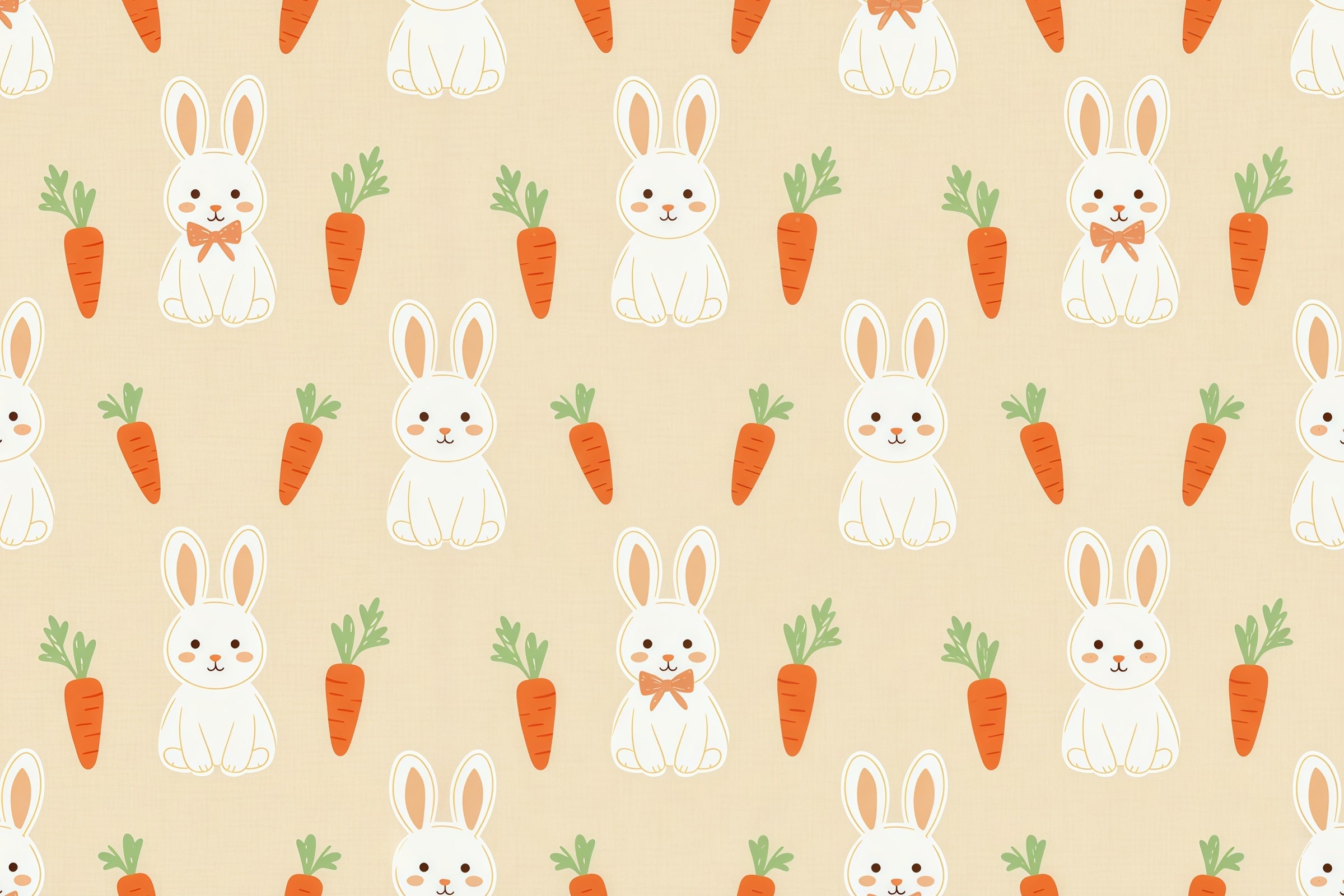 Fond de Pâques Motif Carottes Dessin Animé CSH61-32