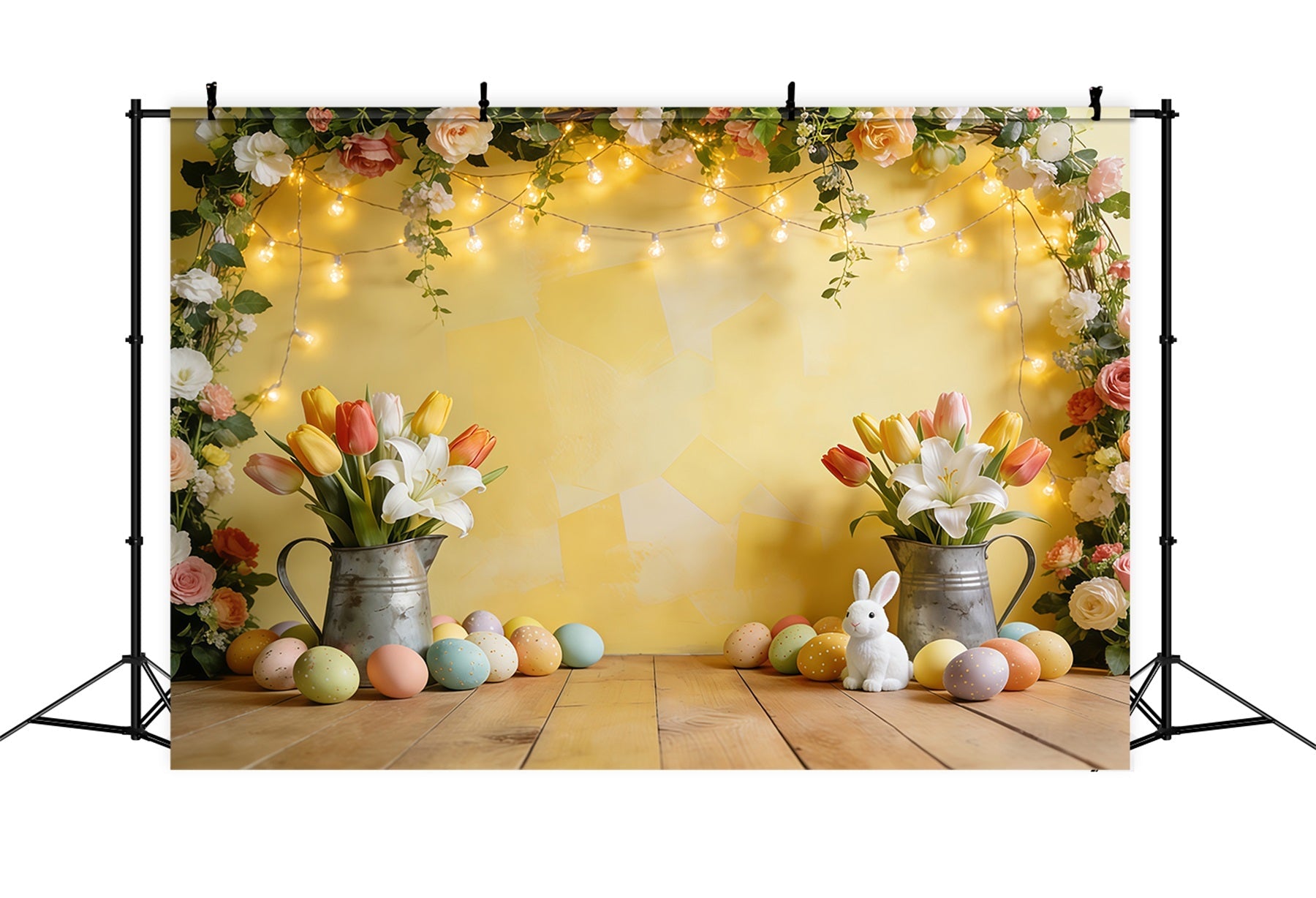 Fond de Pâques Arche Lumière Florale Dorée CSH61-44