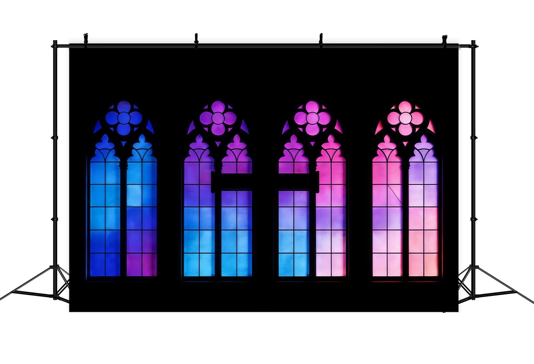 Fond Photo Pâques Fenêtre Église Dégradé Pourpre CSH61-77