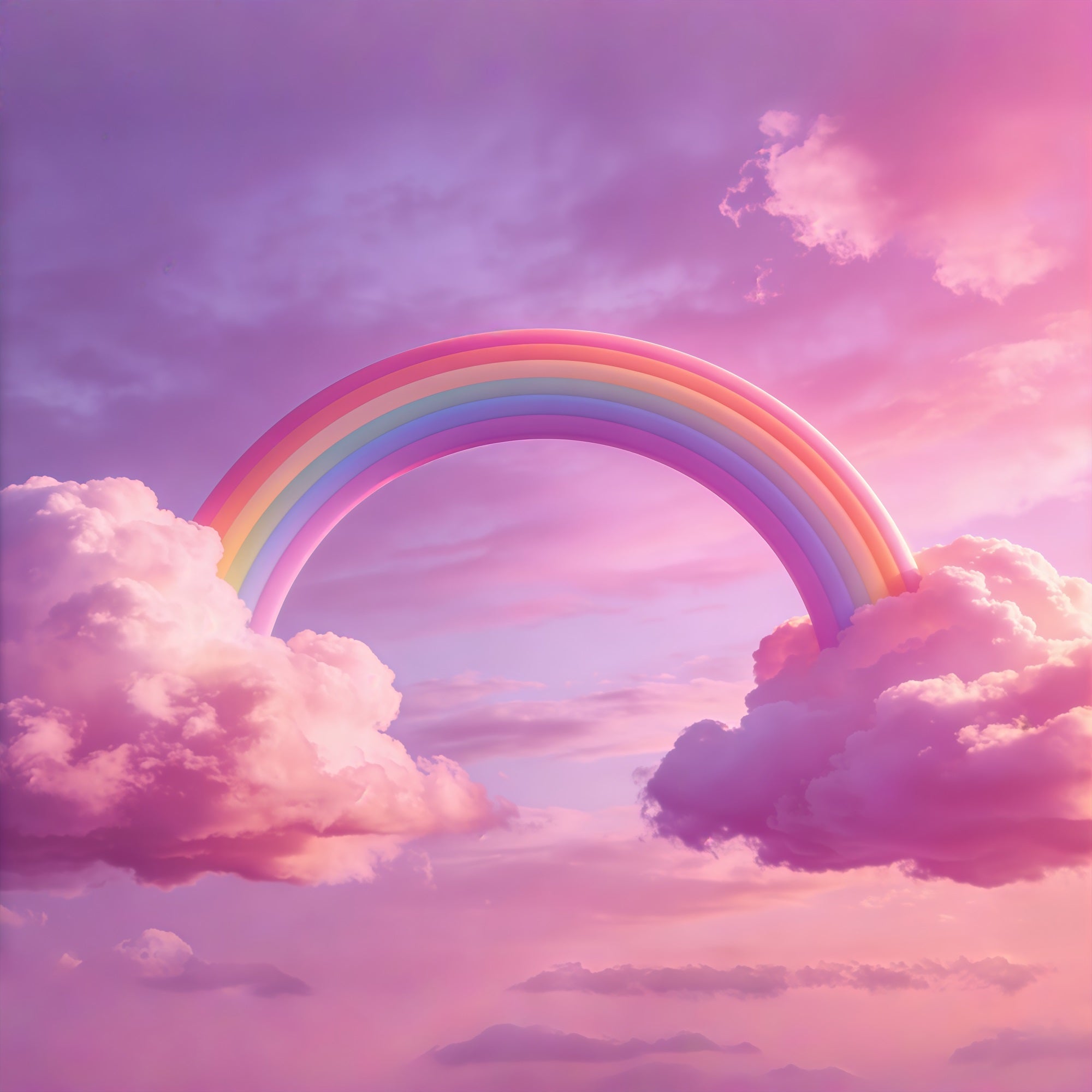Fond Photo Ciel Arc-En-Ciel Pastel Nuages Roses CSH62-133