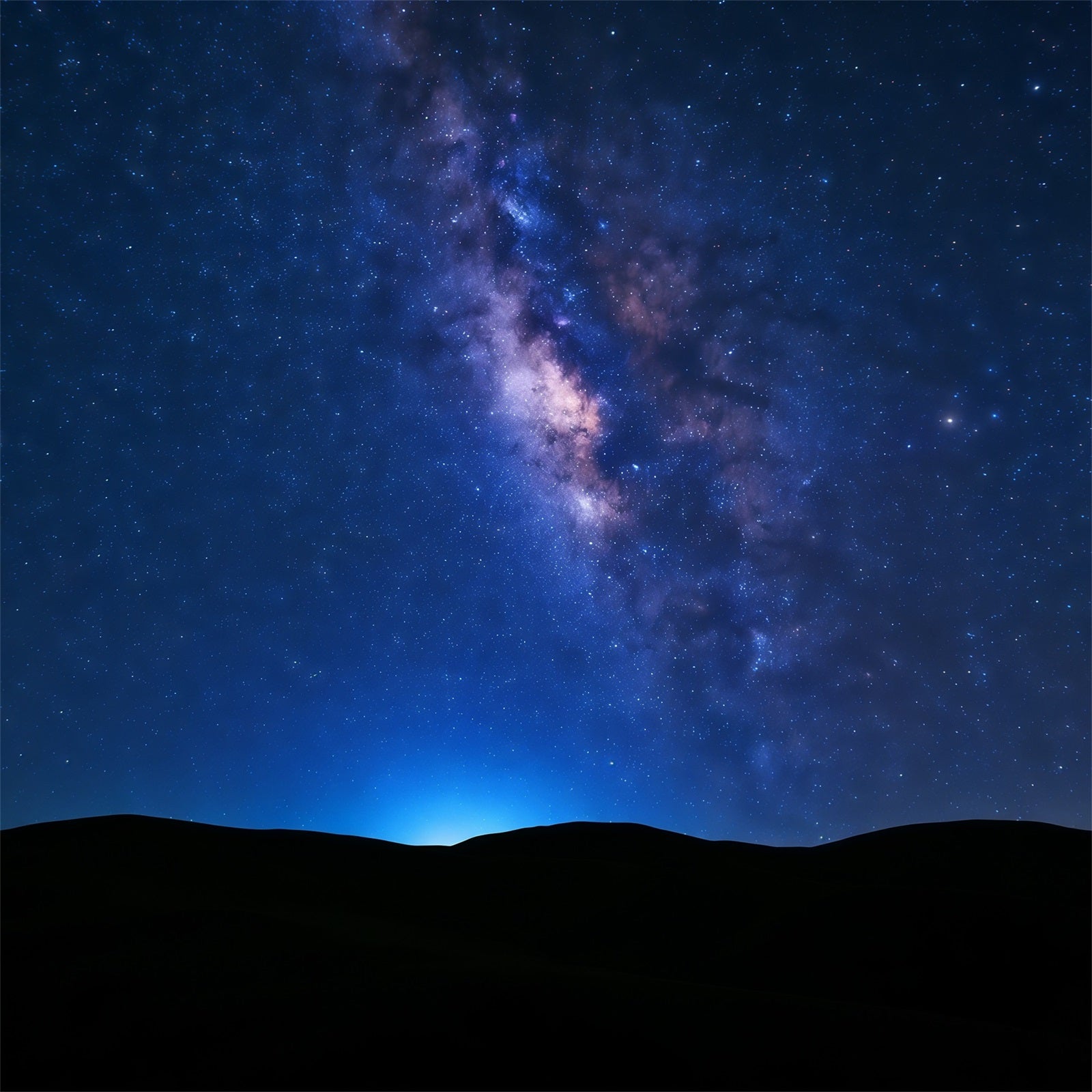 Toile de fond Photo Ciel Voie Lactée Horizon Sombre CSH62-137