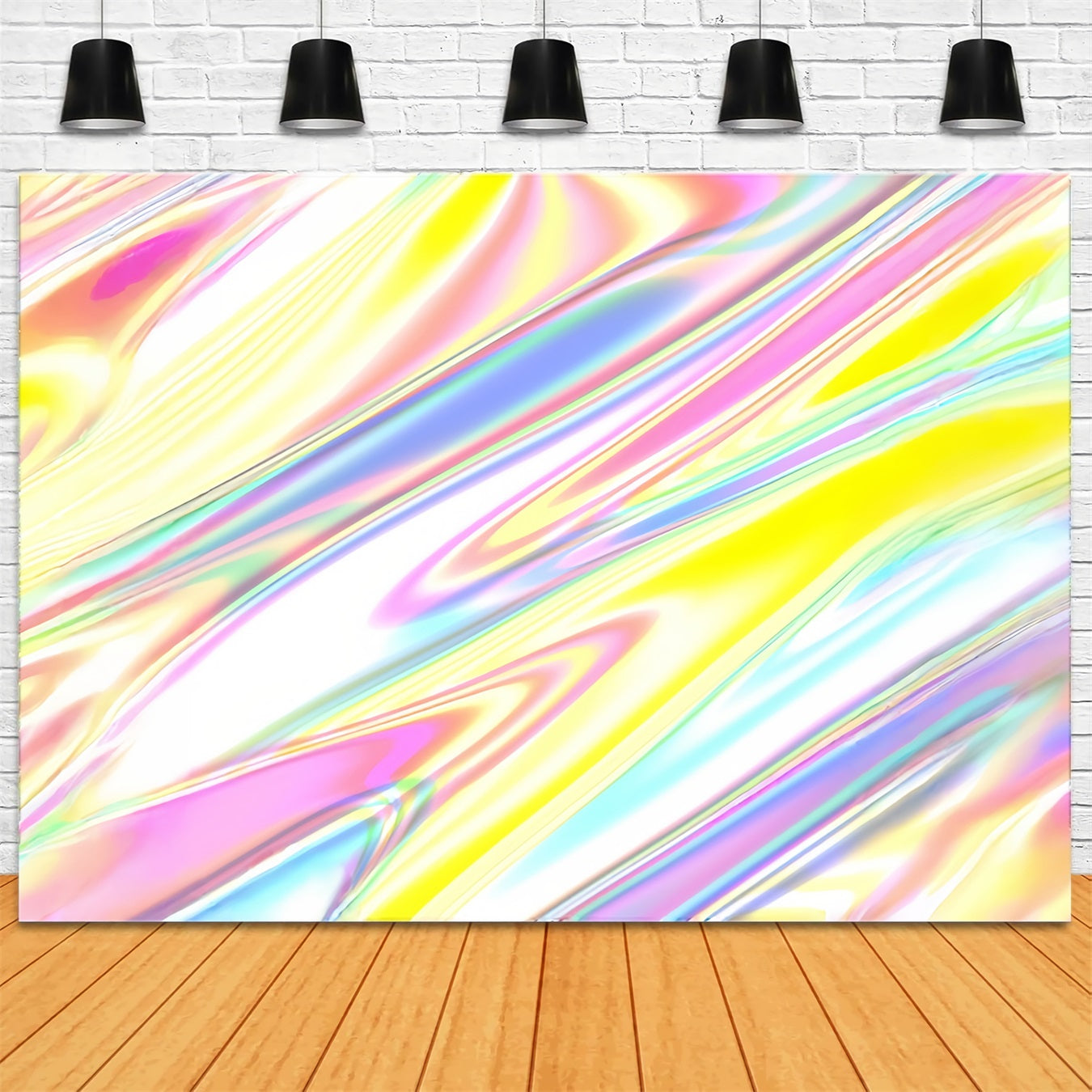 Toile de Fond Photographie Dégradée Flux Bleu Violet Jaune CSH62-40