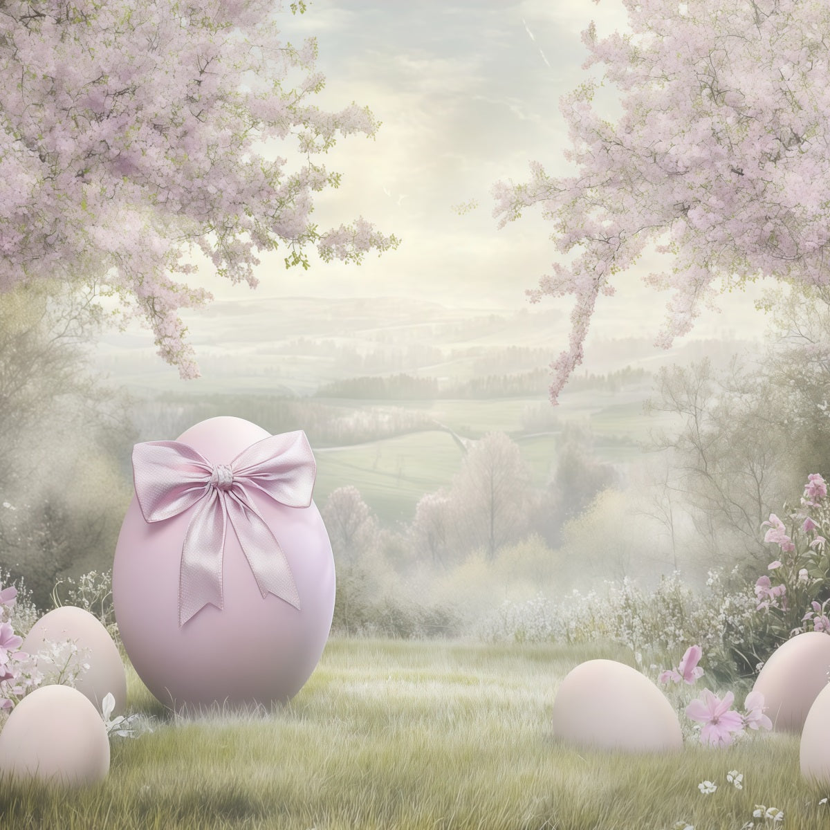 Fond Studio Pâques Peinture À L’Huile Œuf Fleur CSH62-79