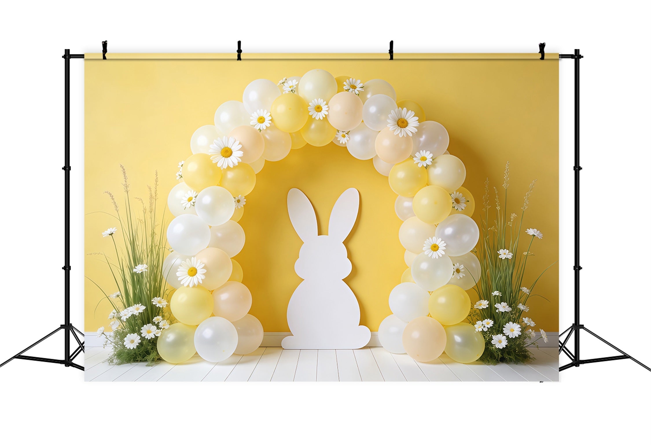 Toile de fond Photo Pâques Arche Ballons Silhouette Marguerite CSH62-94