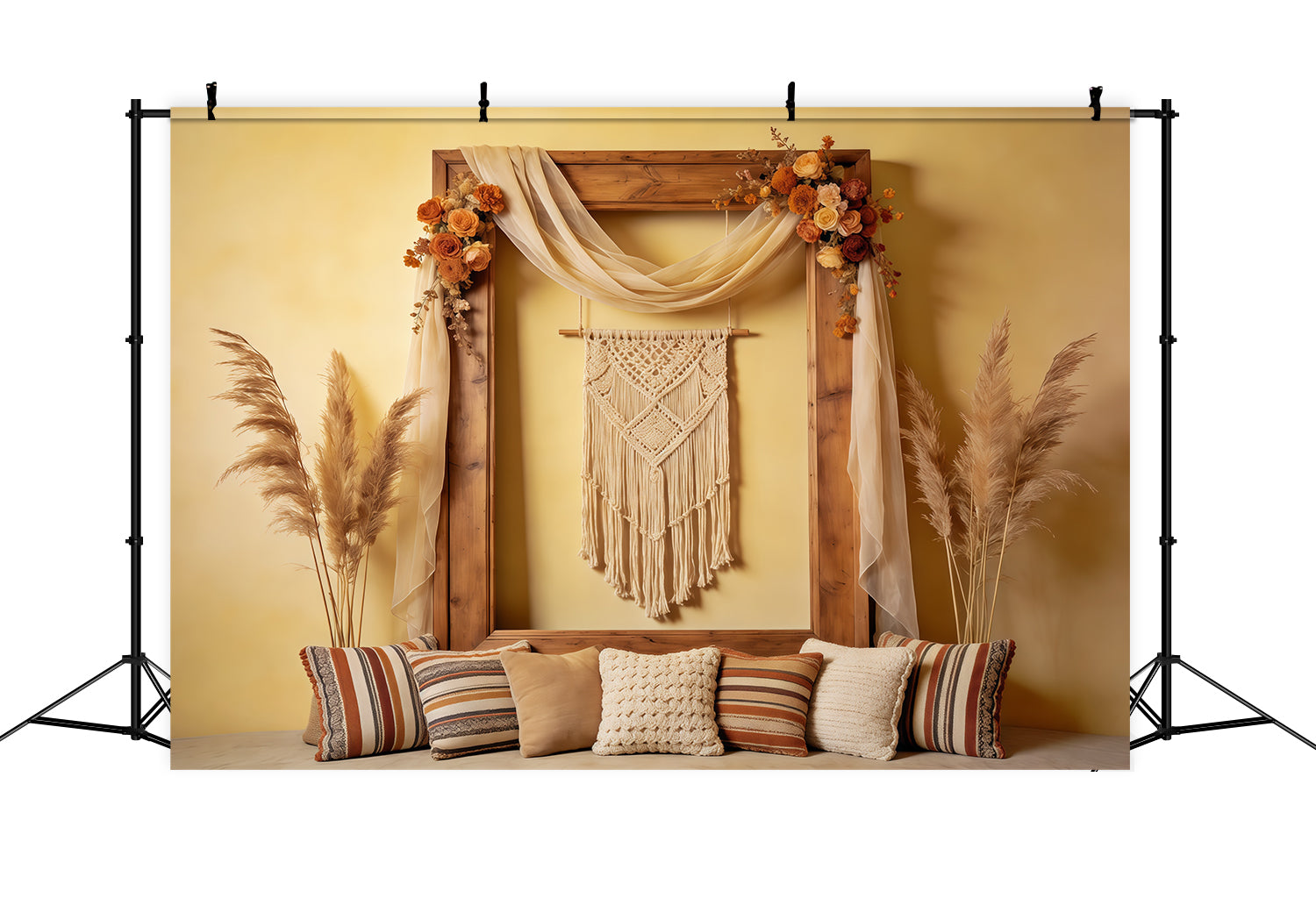 Fond Photo Fête des Mères Arche Bohème Rustique Macramé CSH63-79