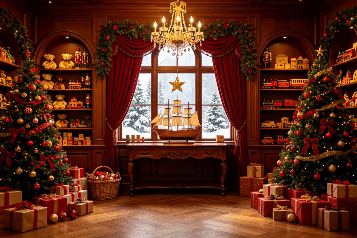 Décor De Fête De Noël Élégant Présentoir Pour Ludothèque Décors De Noël Pour Photos CSH69-12