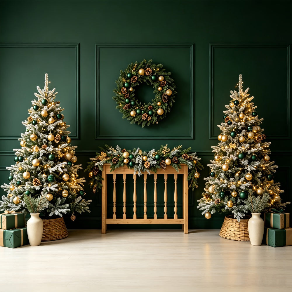 Tête De Lit De Noël Décoration De Chambre D'Enfant Or Émeraude Décor Photo De Noël CSH69-28
