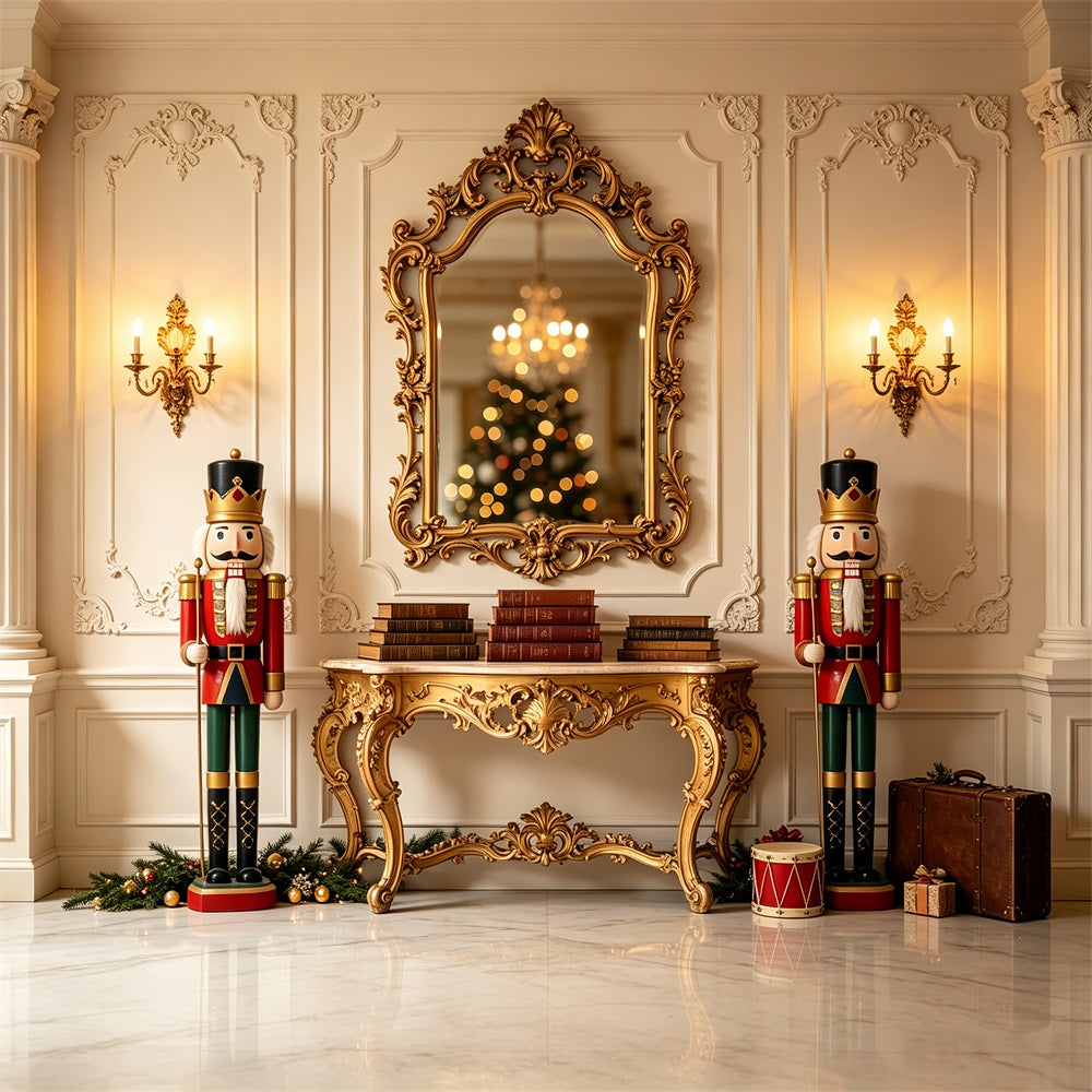 Décor De Noël Casse-Noisette Affichage De La Console Miroir Fond Photo De Noël CSH69-34