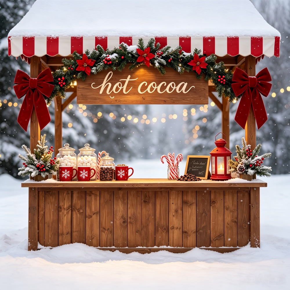 Décor De Noël Enneigé Stand D'Hiver Pour Chocolat Chaud Décor De Noël Intérieur CSH69-46