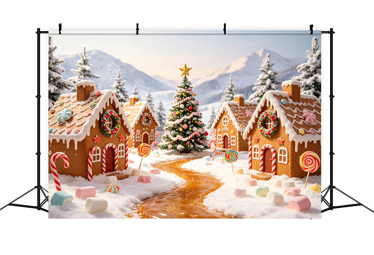 Décor De Maison En Pain D'Épice Village Enneigé De Candyland En Pain D'Épice CSH69-76
