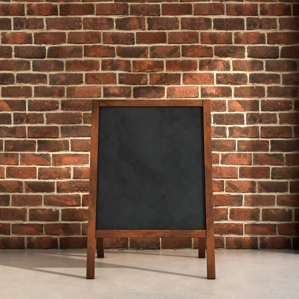 Toile de Fond de Mur de Briques avec Tableau Noir pour la Rentrée Scolaire DBD7-19