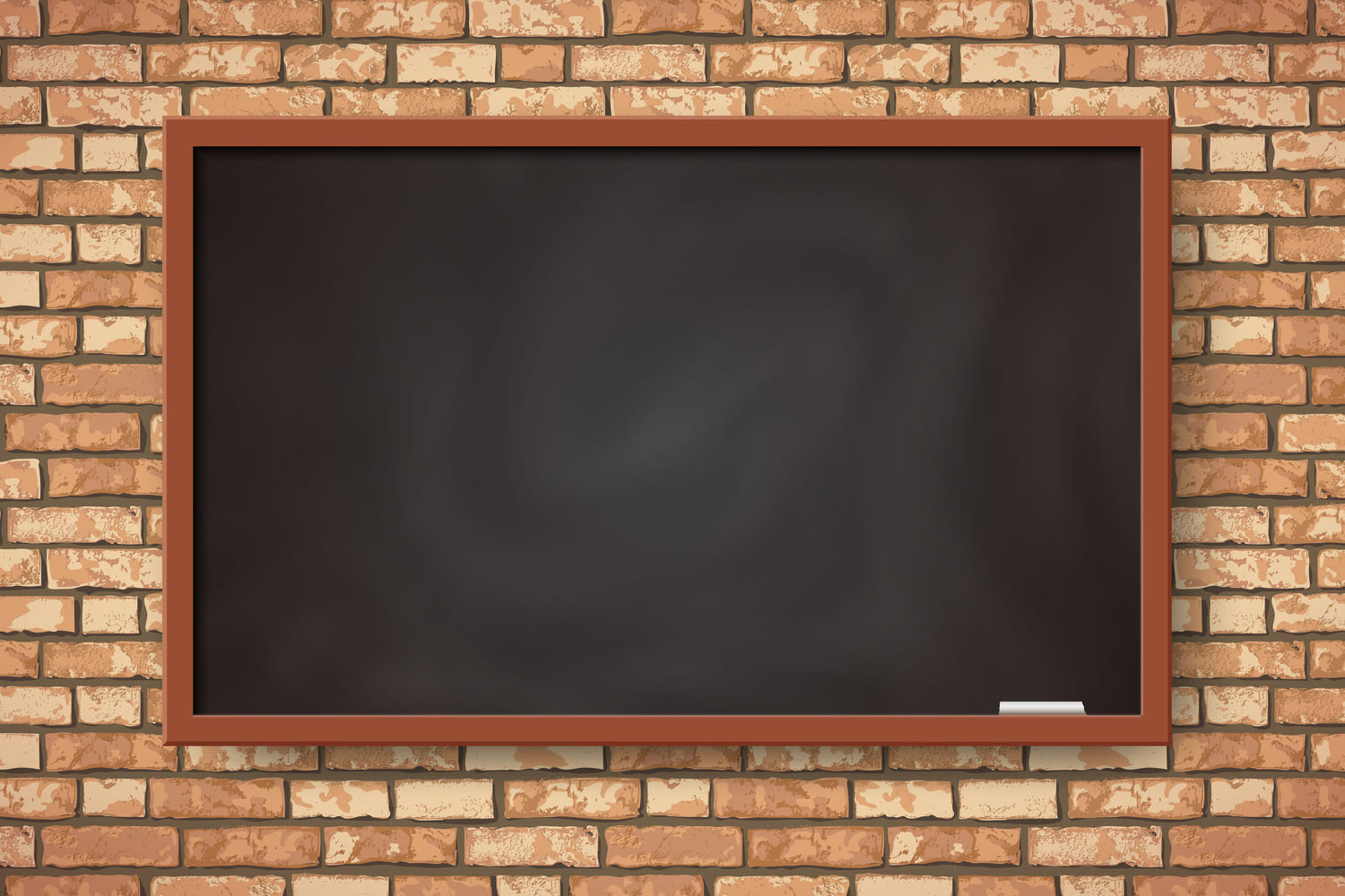 Toile de Fond de Tableau Noir avec Mur de Briques pour la Rentrée Scolaire DBD7-36