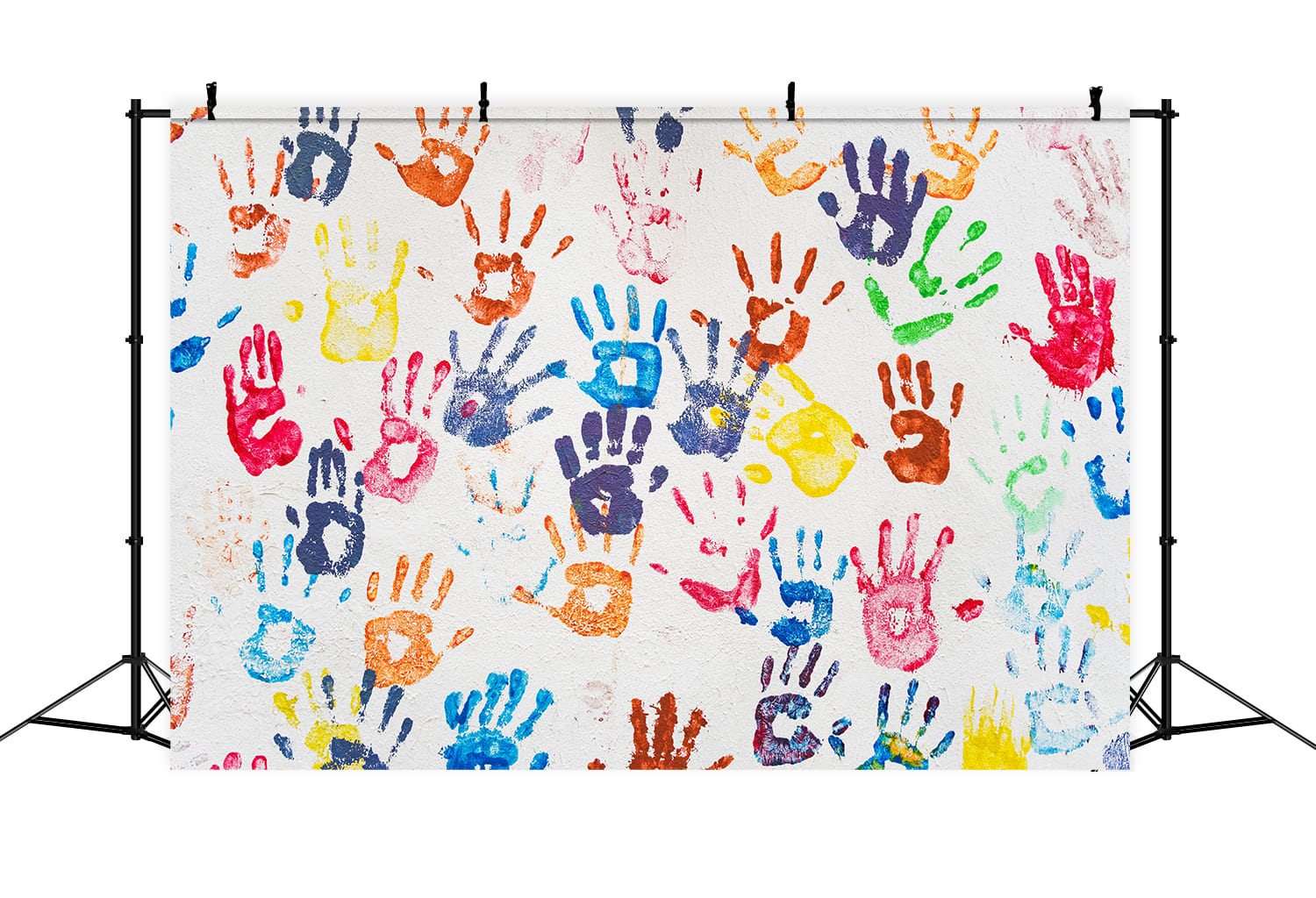 Toile de Fond de Mains Colorées pour la Rentrée Scolaire DBD7-43