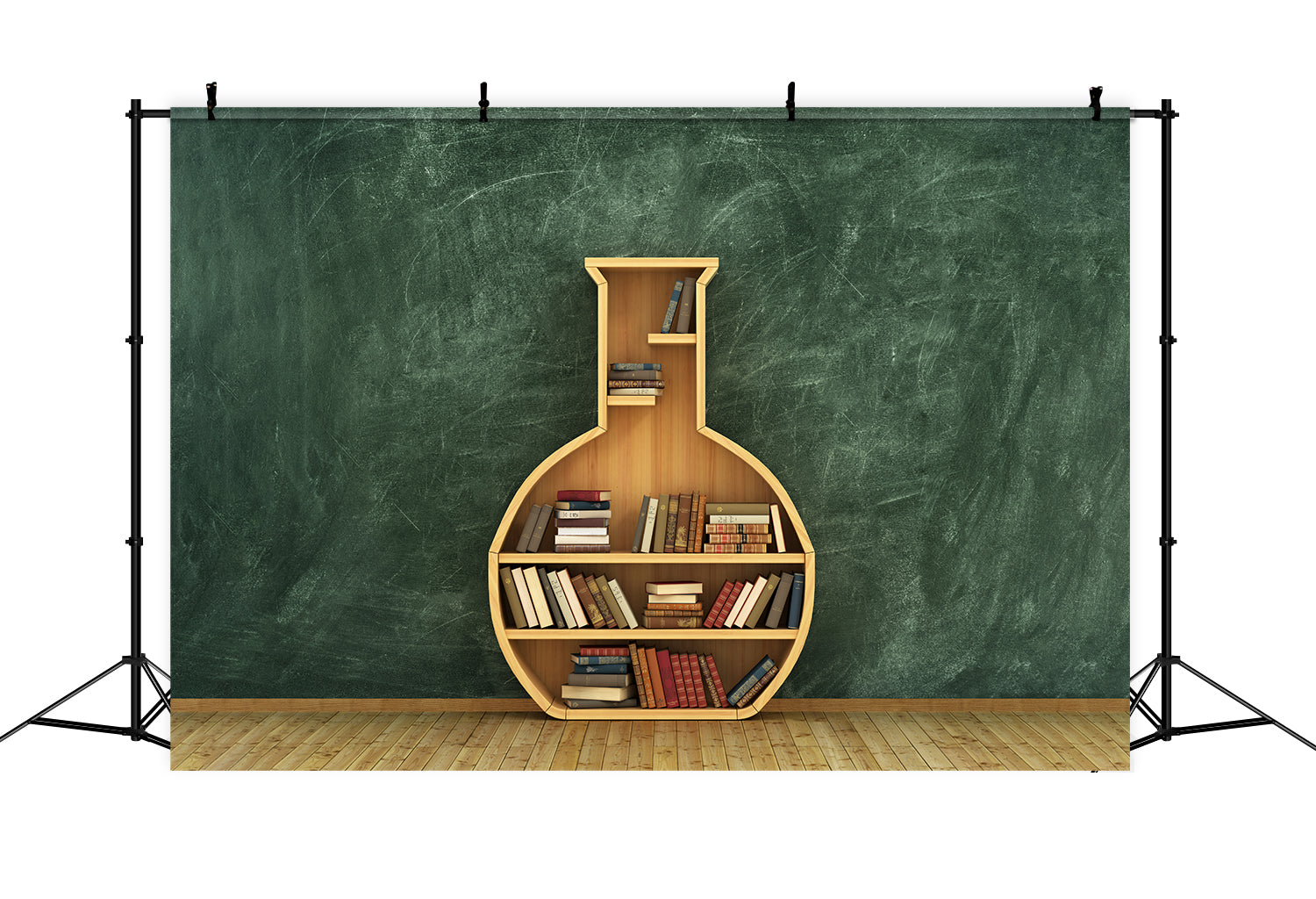 Toile de Fond de Bibliothèque avec Tableau Noir pour la Rentrée Scolaire DBD7-73