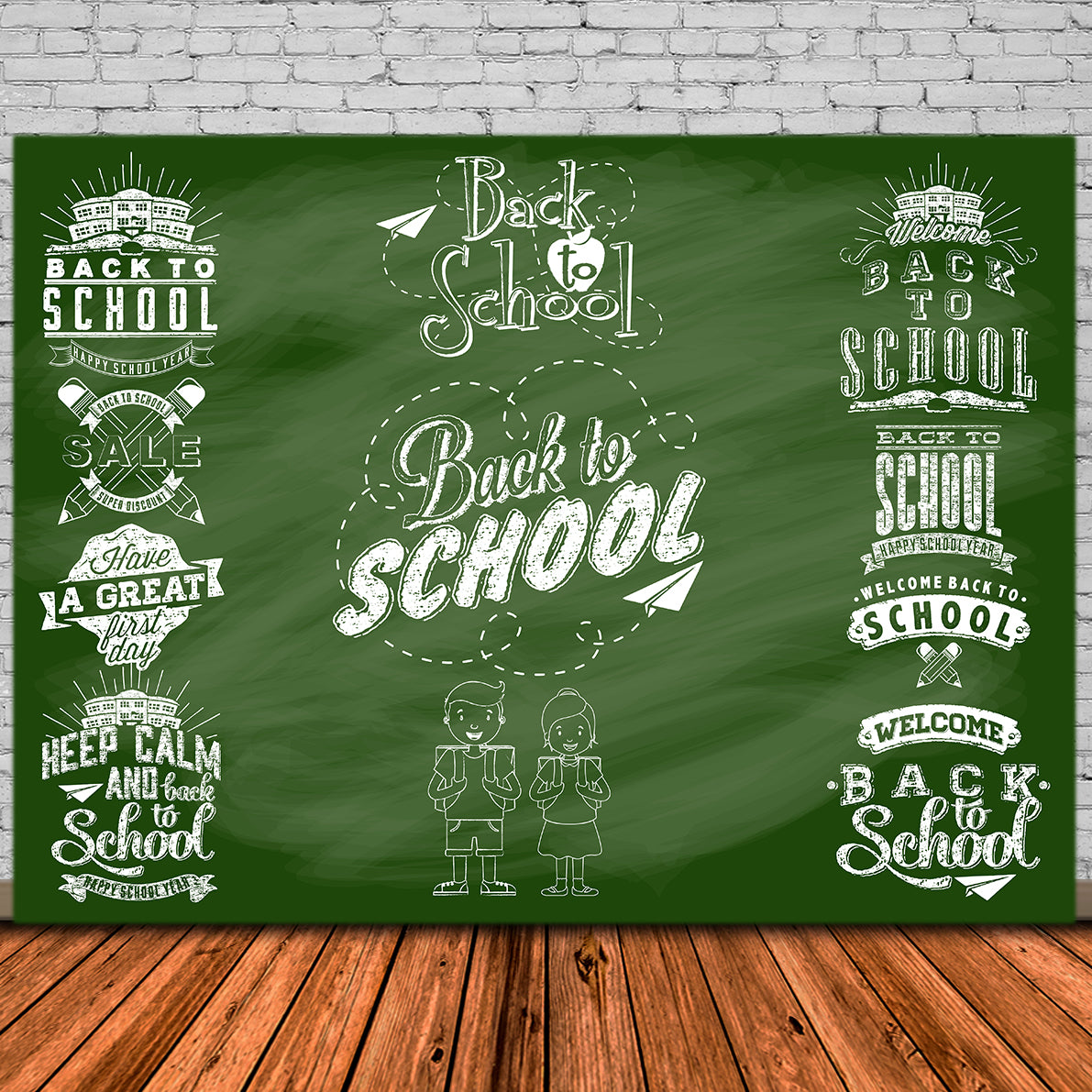 Toile de Fond de Tableau Noir Peint pour la Rentrée Scolaire DBD7-76