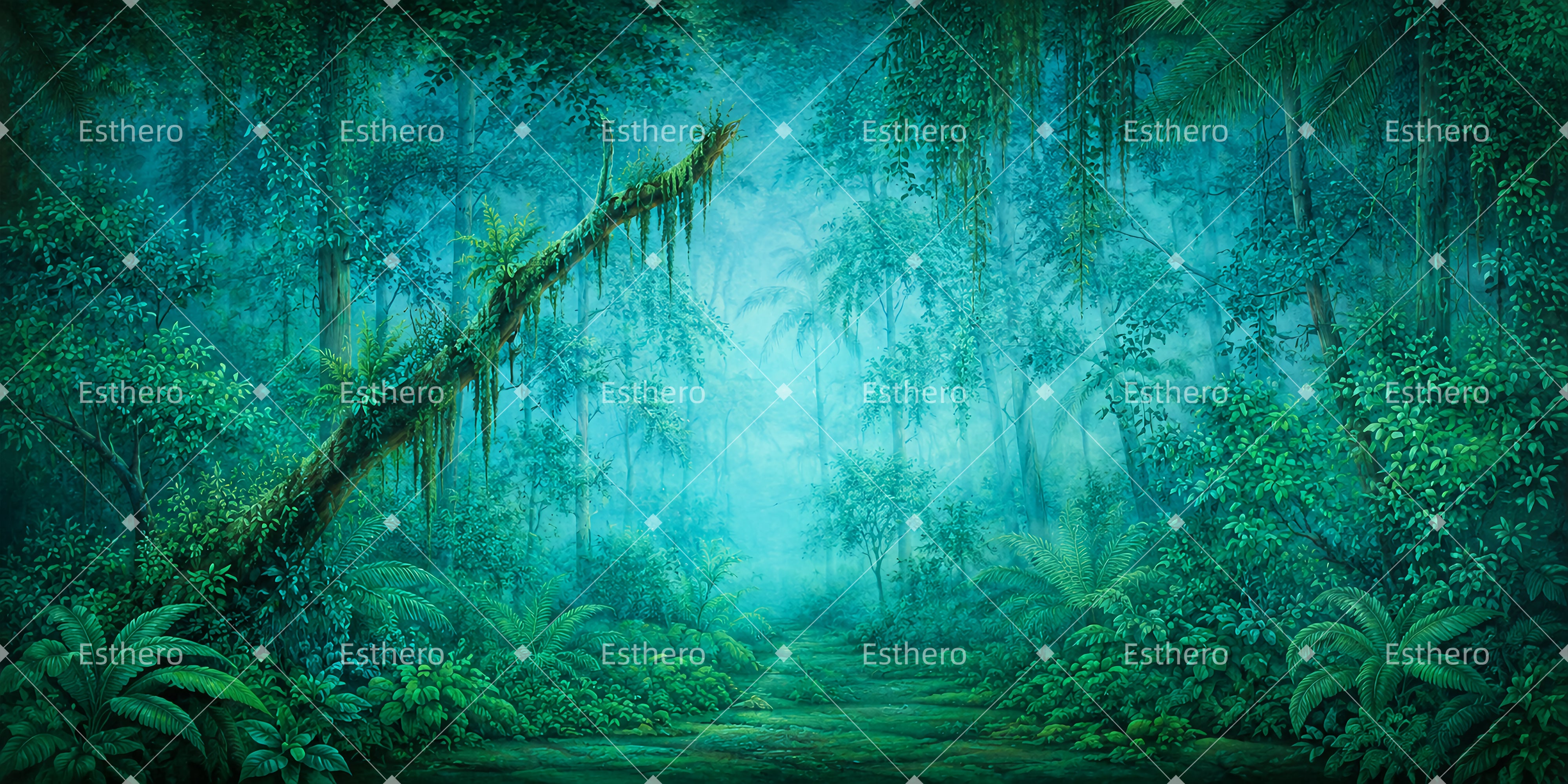 Toile de fond panoramique forêt de la liberté pour théâtre DLS65-T5