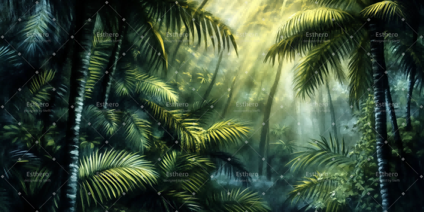 Fond de Scène Théâtre Au cœur de la forêt tropicale CSH59-T57