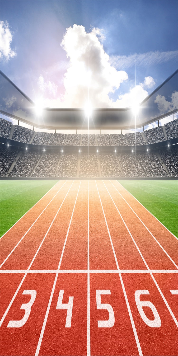 Toile de fond de Thème sportif du stade d'athlétisme G-289