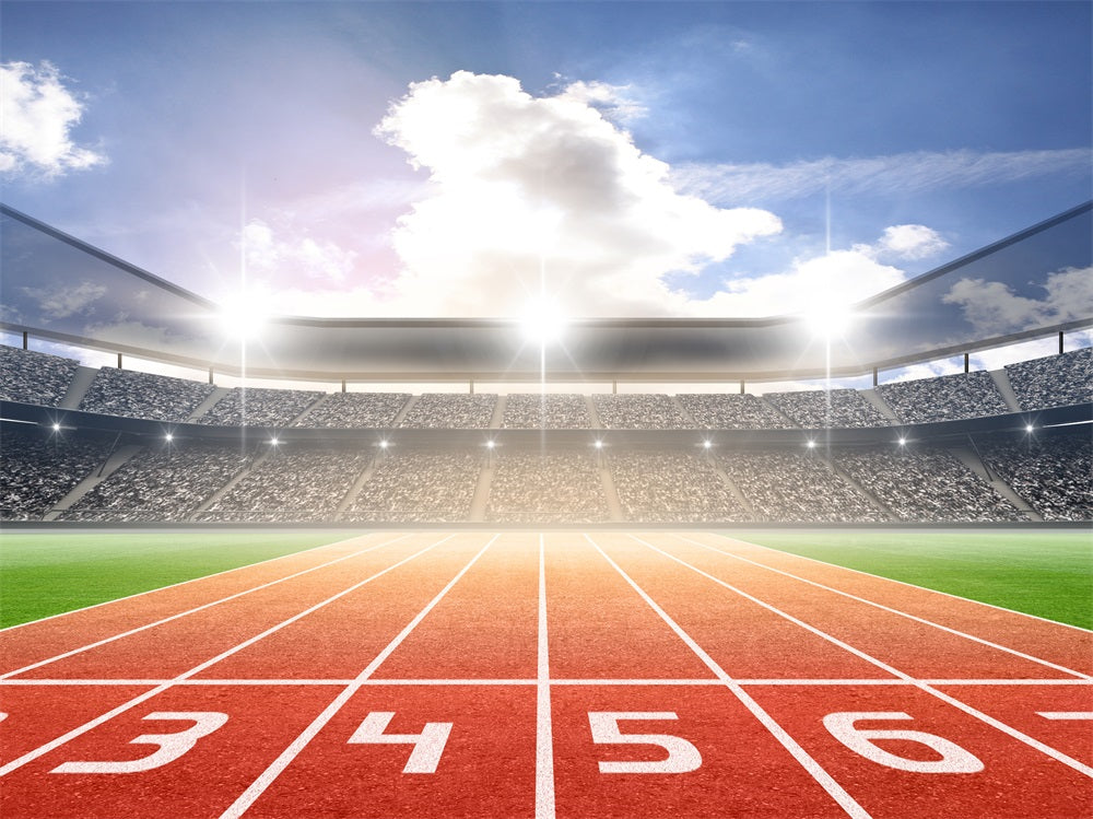Toile de fond de Thème sportif du stade d'athlétisme G-289