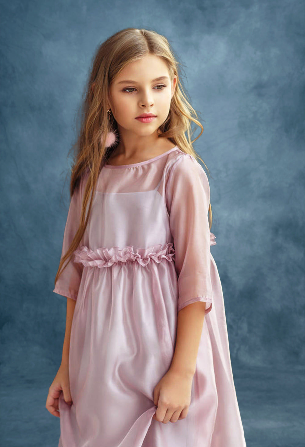 Bleu Abstrait Texture Portrait Photographie Toile de Fond GC-151