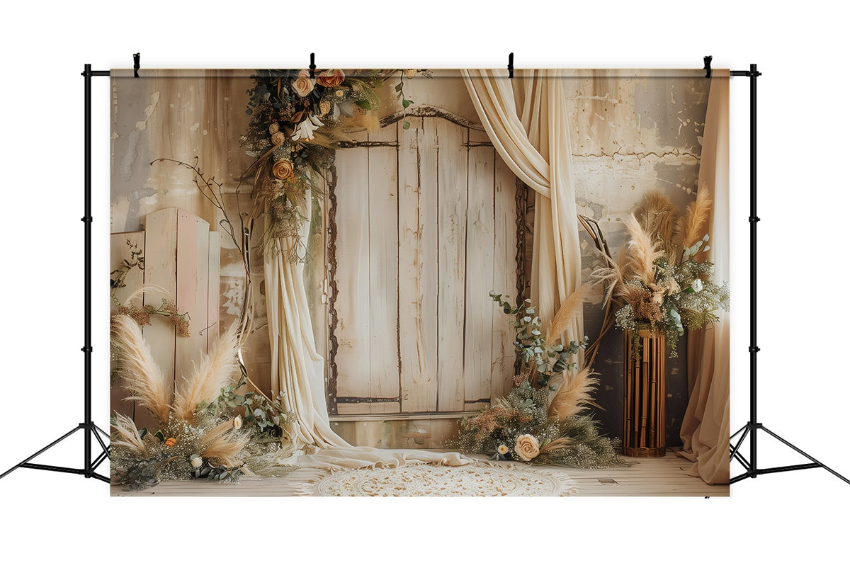 Toile de Fond pour la Fête des Mères Arche en Bois Bohème Vintage GQ2-101