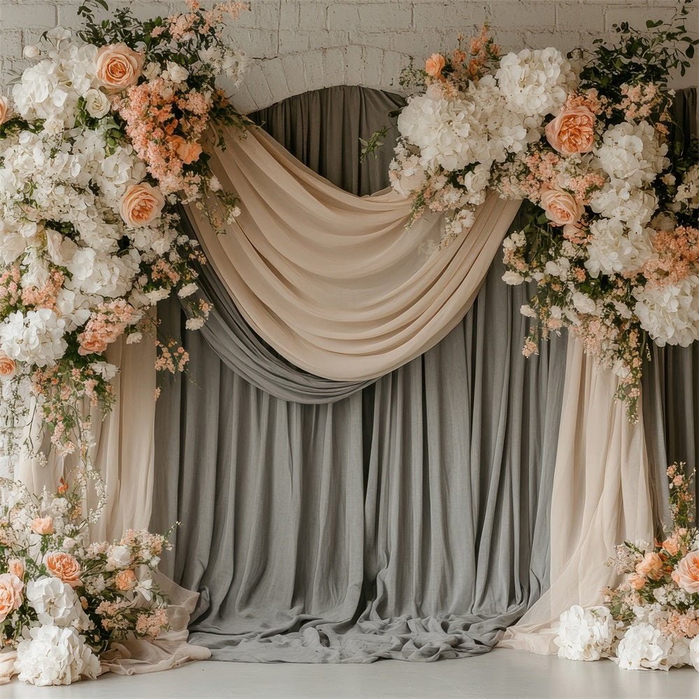 Toile de Fond Fête des Mères Rideau Floral Vintage GQ2-112