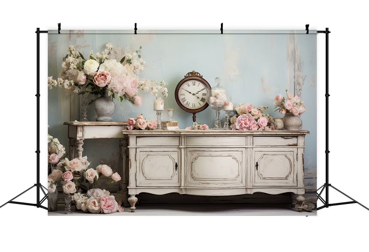 Toile de Fond Fête des Mères Meubles Classiques Floraux Élégants GQ2-136