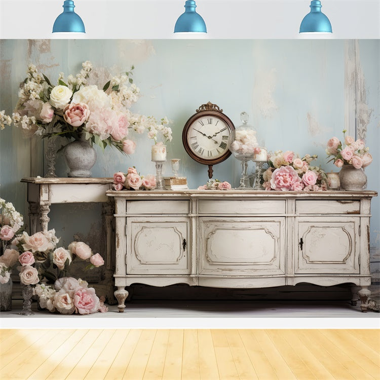 Toile de Fond Fête des Mères Meubles Classiques Floraux Élégants GQ2-136