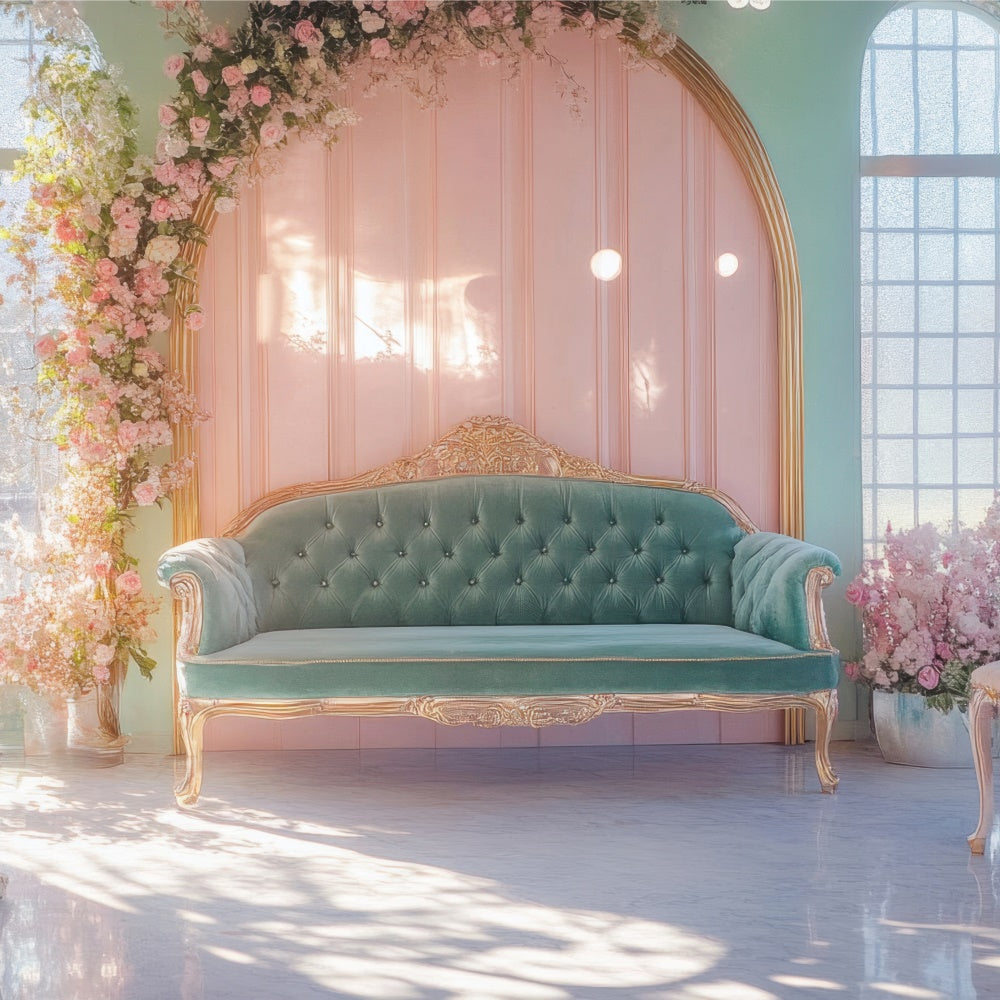 Toile de Fond Fête des Mères Meubles Romantiques Floraux Vintage GQ2-145