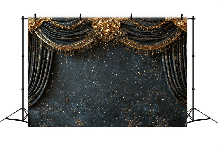 Toiles de Fond Fête des Mères Rideaux en Velours Doré Luxueux GQ2-147