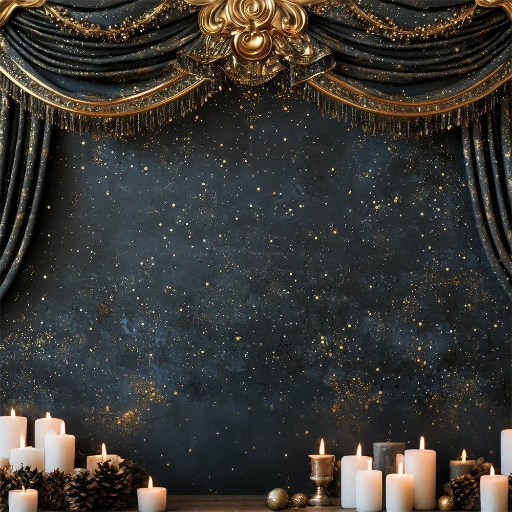 Toiles de Fond Fête des Mères Rideaux en Velours Doré Luxueux GQ2-147