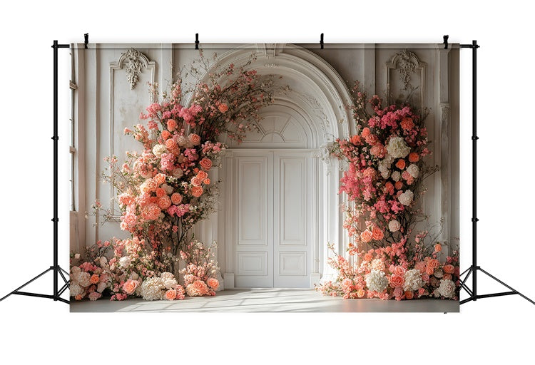 Toiles de Fond Fête des Mères Arche Vintage de Fleurs Épanouies GQ2-162