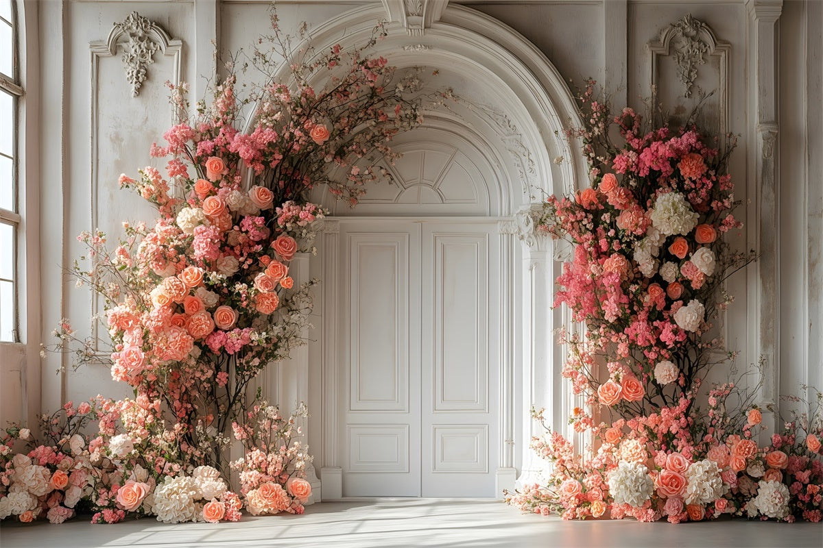 Toiles de Fond Fête des Mères Arche Vintage de Fleurs Épanouies GQ2-162
