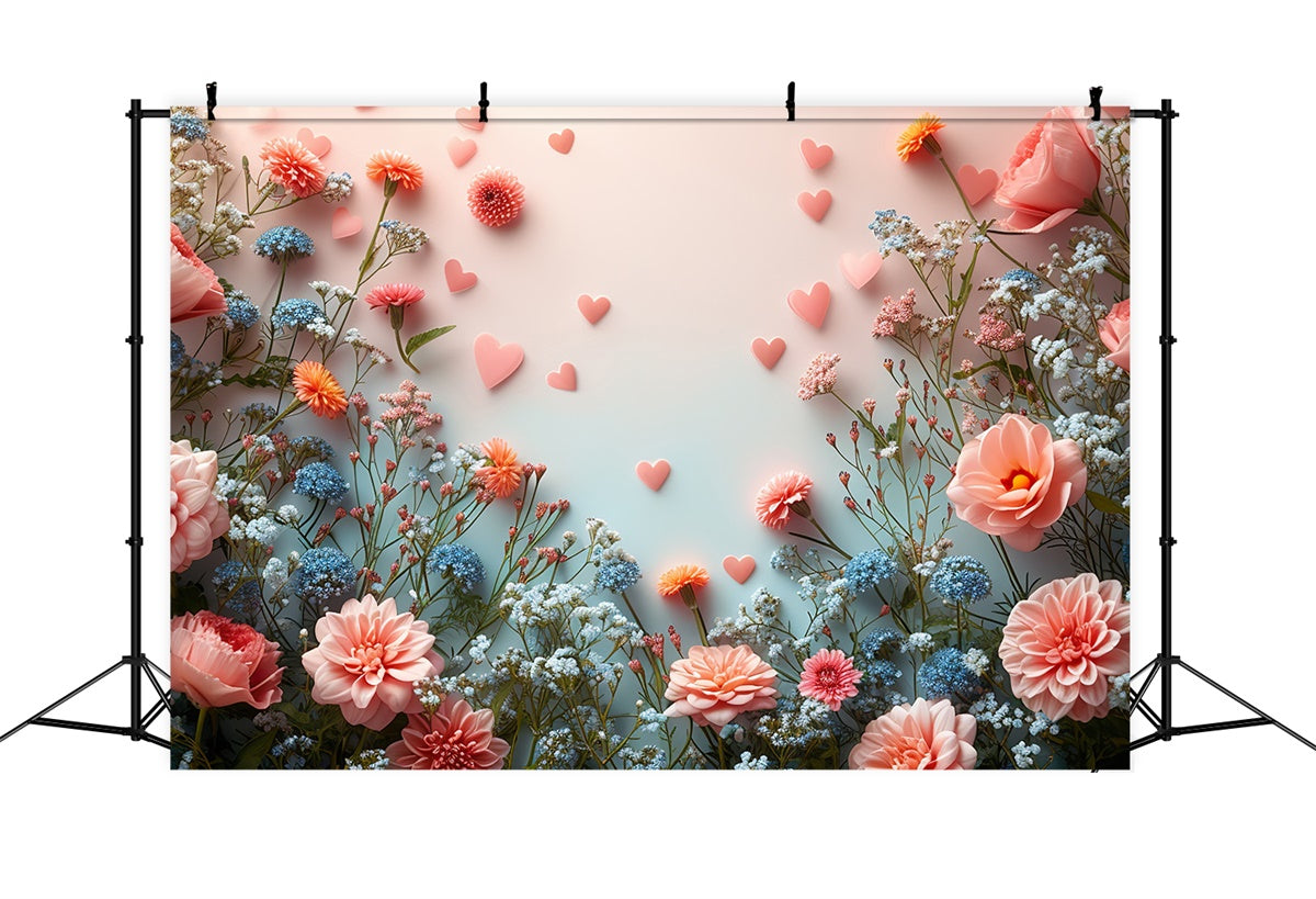 Toile de fond Fête des Mères Fleur de Pêche Romantique Pastel GQ2-172