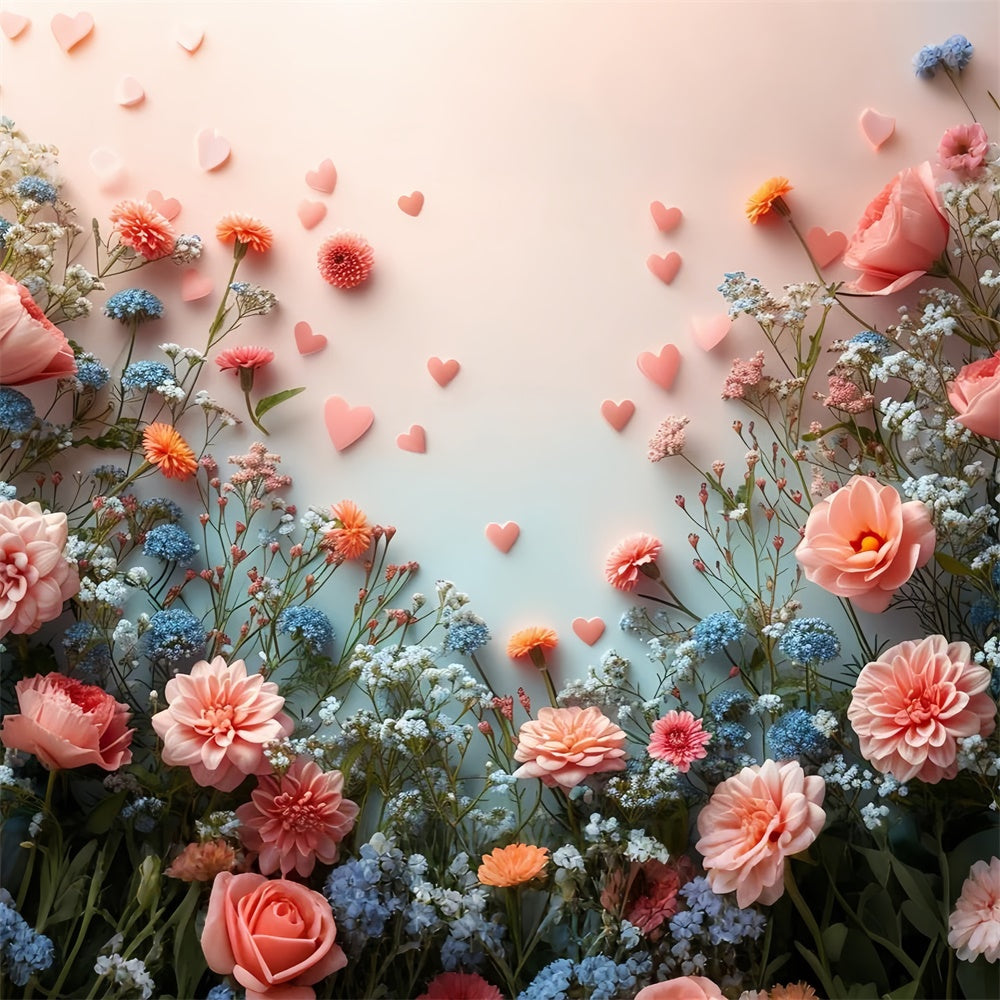 Toile de fond Fête des Mères Fleur de Pêche Romantique Pastel GQ2-172