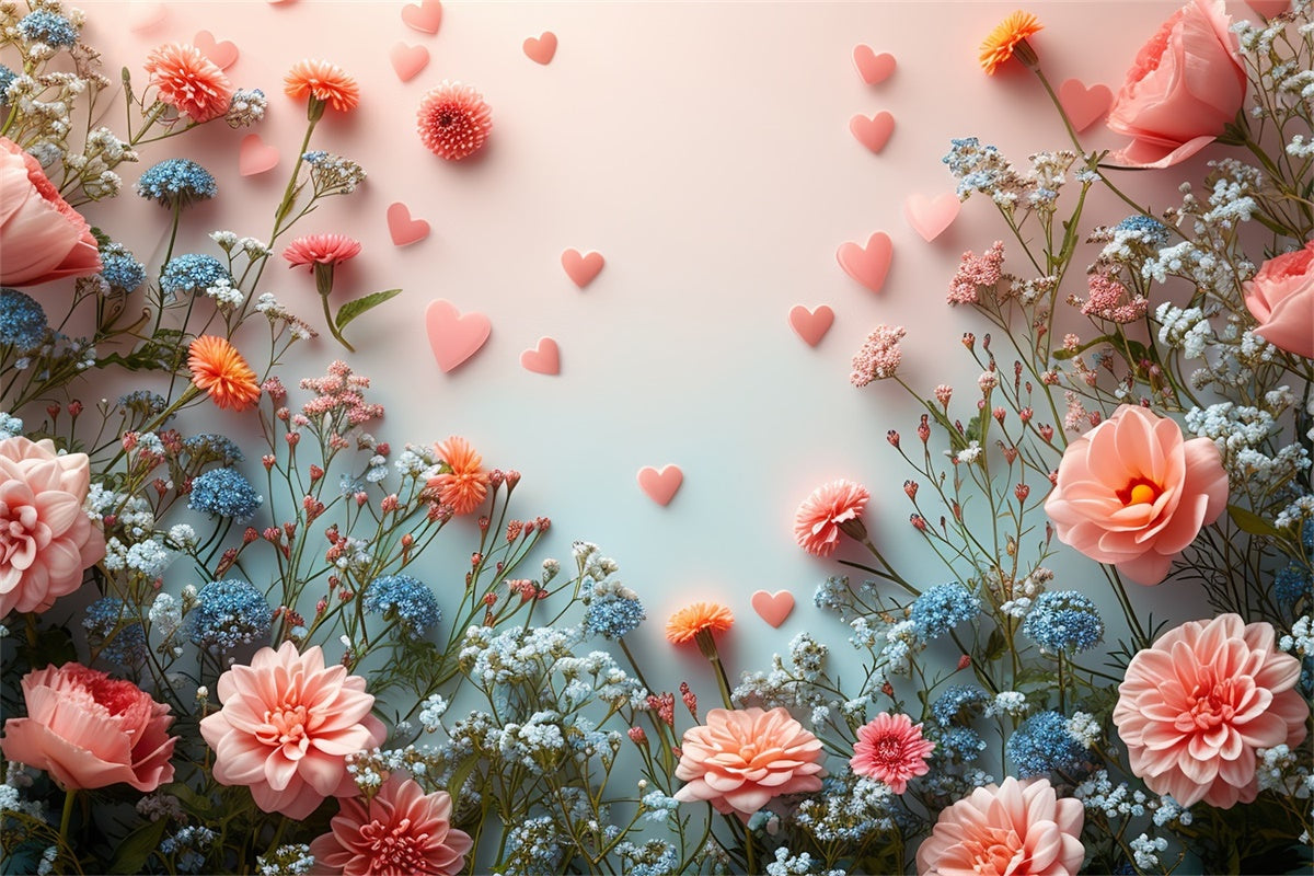 Toile de fond Fête des Mères Fleur de Pêche Romantique Pastel GQ2-172