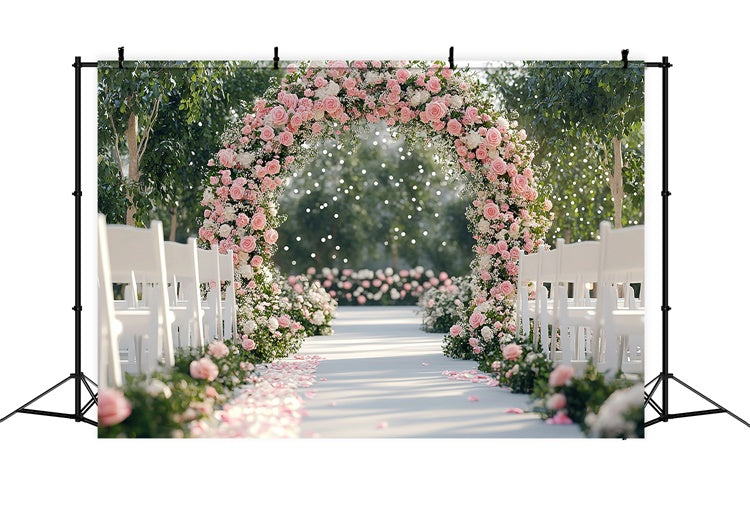 Toile de fond Pour la Fête des Mères Arche Rose Pastel Romantique GQ2-187