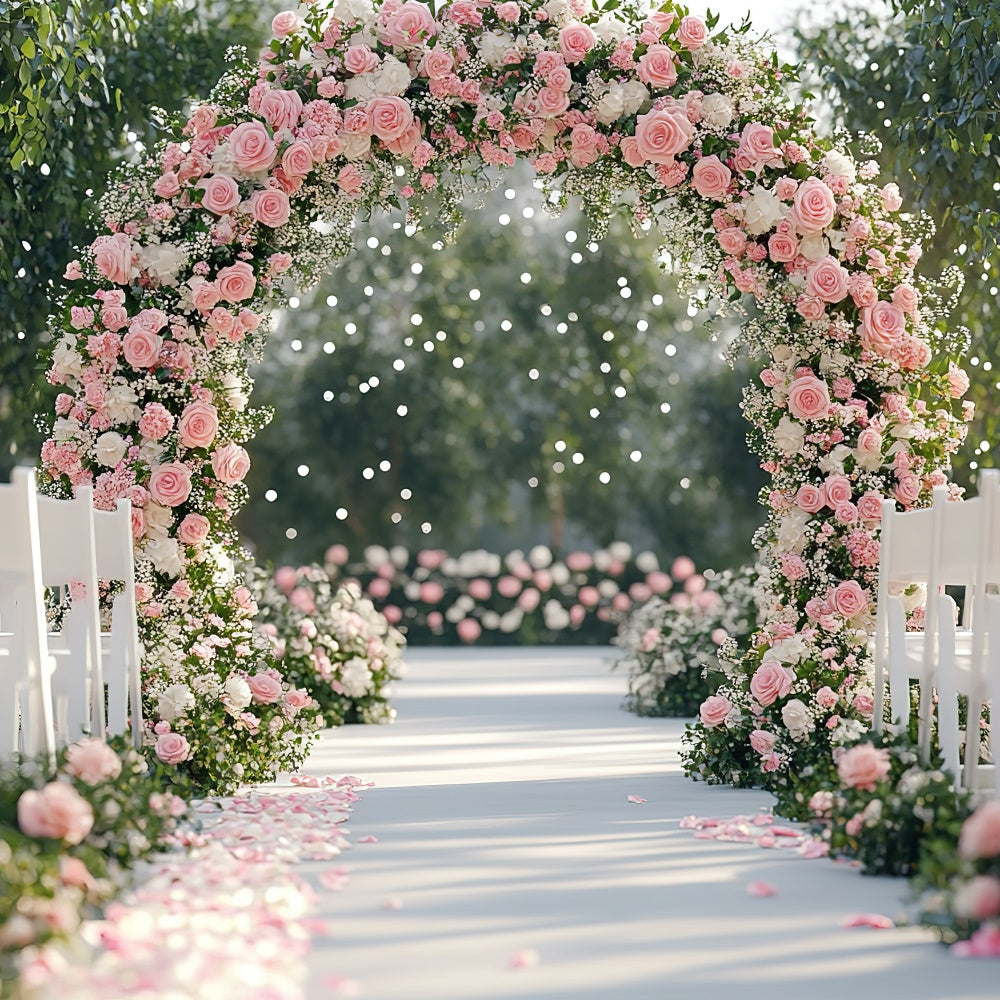 Toile de fond Pour la Fête des Mères Arche Rose Pastel Romantique GQ2-187