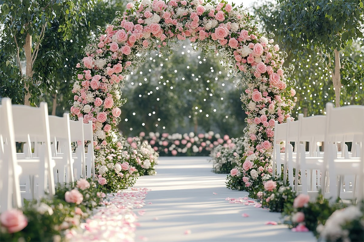 Toile de fond Pour la Fête des Mères Arche Rose Pastel Romantique GQ2-187
