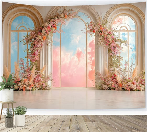 Toile de fond Fête des Mères Arche Florale Ciel de Rêve GQ2-188