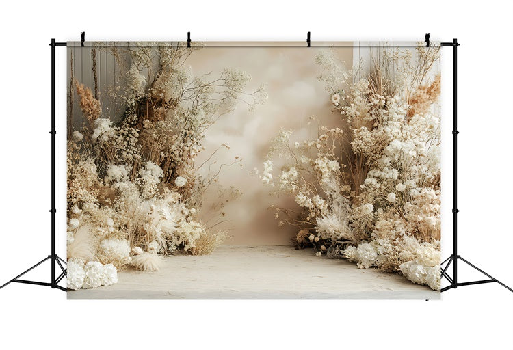 Toile de fond Fête des Mères Arrangement Floral Beige Chaleureux GQ2-194