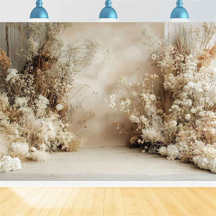 Toile de fond Fête des Mères Arrangement Floral Beige Chaleureux GQ2-194