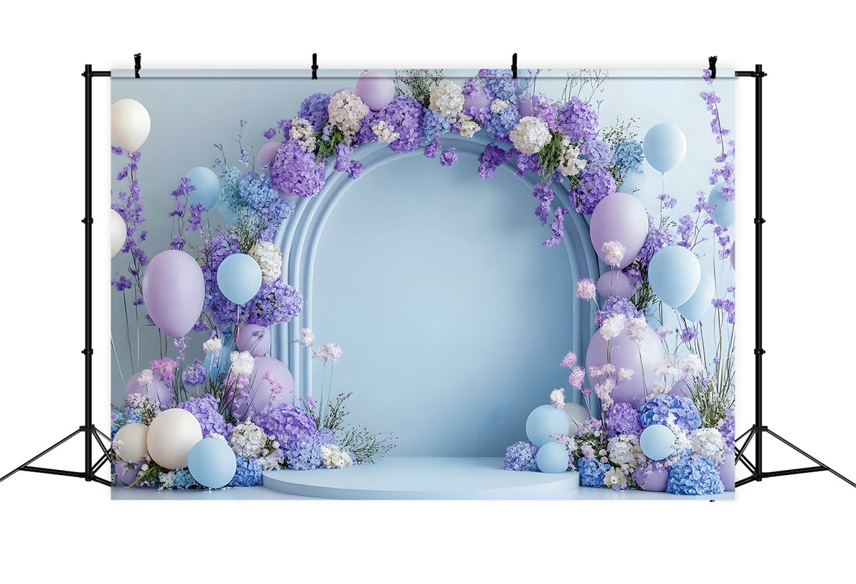 Toile de fond Fête des Mères Ballon Lavande Florale Rêveuse GQ2-198