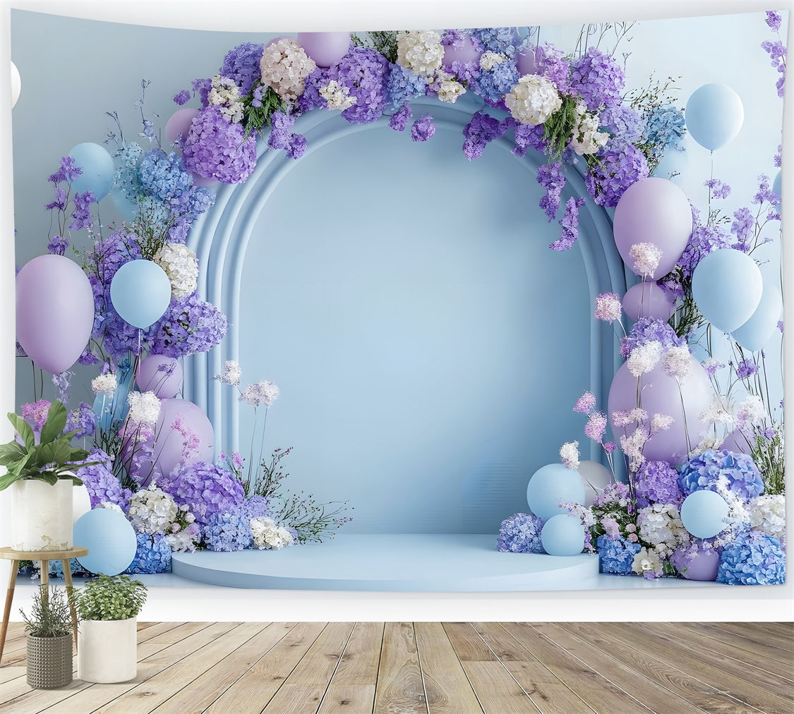 Toile de fond Fête des Mères Ballon Lavande Florale Rêveuse GQ2-198