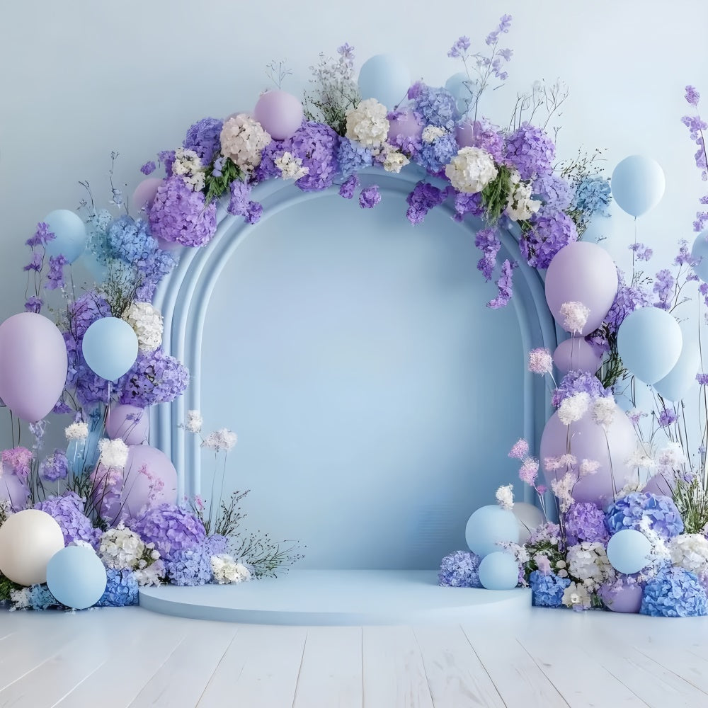 Toile de fond Fête des Mères Ballon Lavande Florale Rêveuse GQ2-198